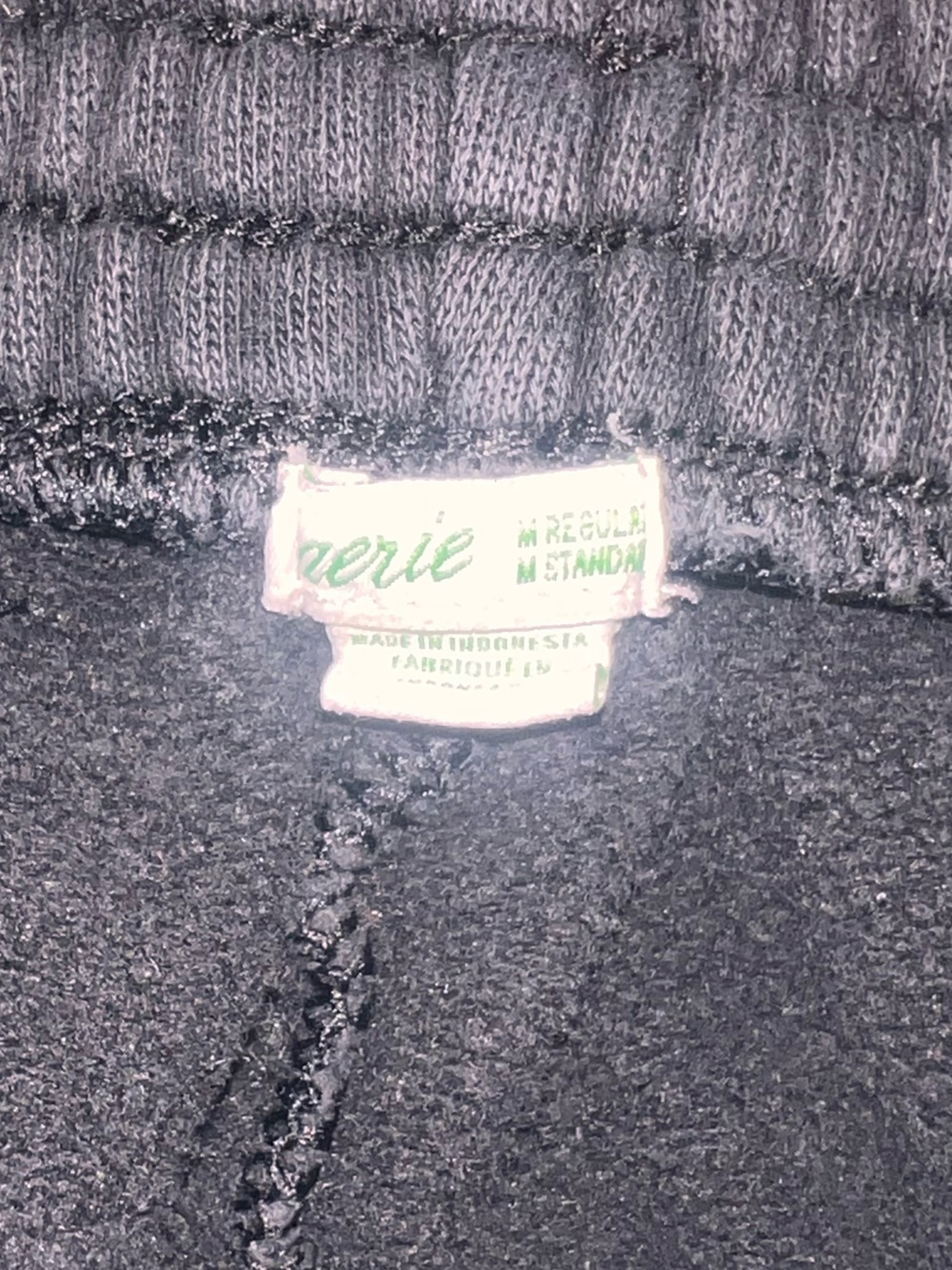 aerie Black Track Joggers with Drawstring - Picture 2 of 3
